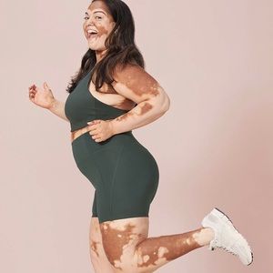 Girlfriend collective moss high rise run short